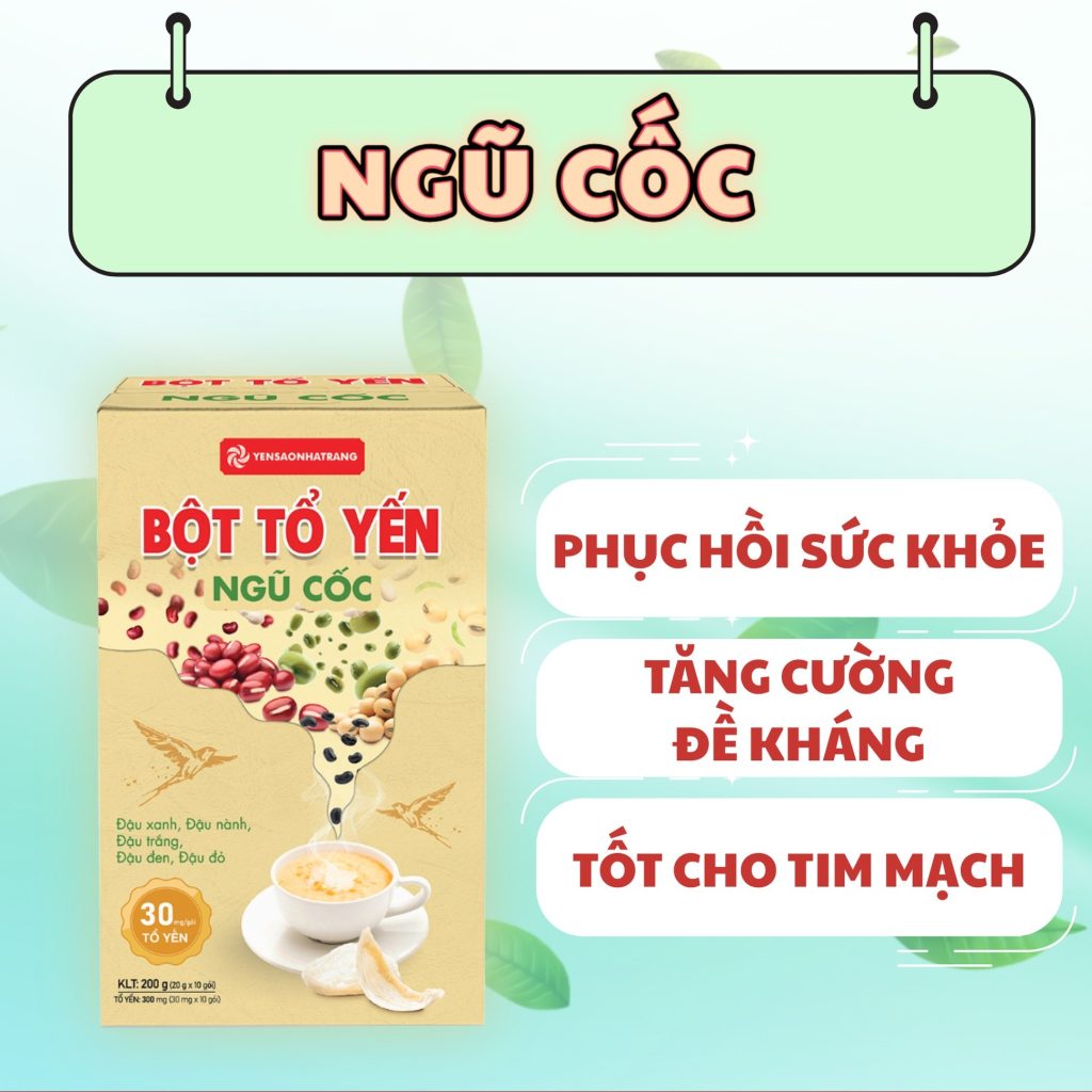 Bột tổ yến ngũ cốc giúp phục hồi sức khỏe, tăng cường đề kháng và tốt cho tim mạch