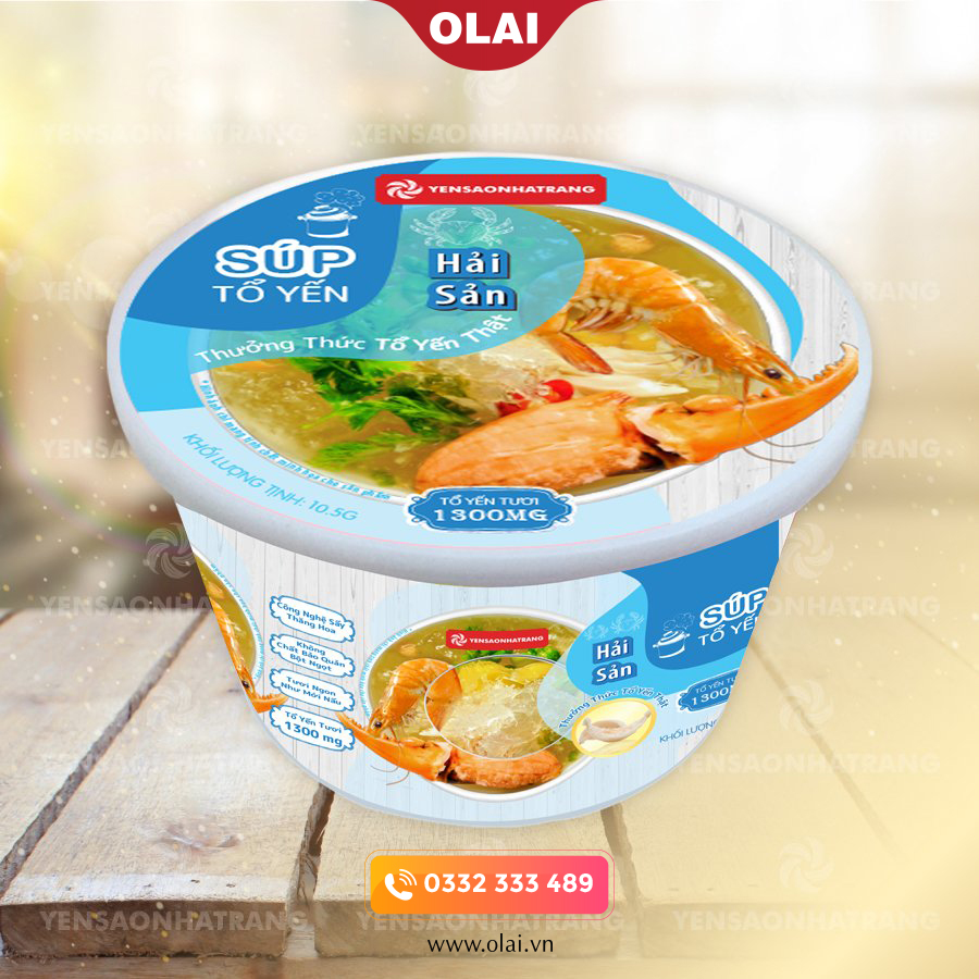 Súp tổ yến ăn liền hải sản