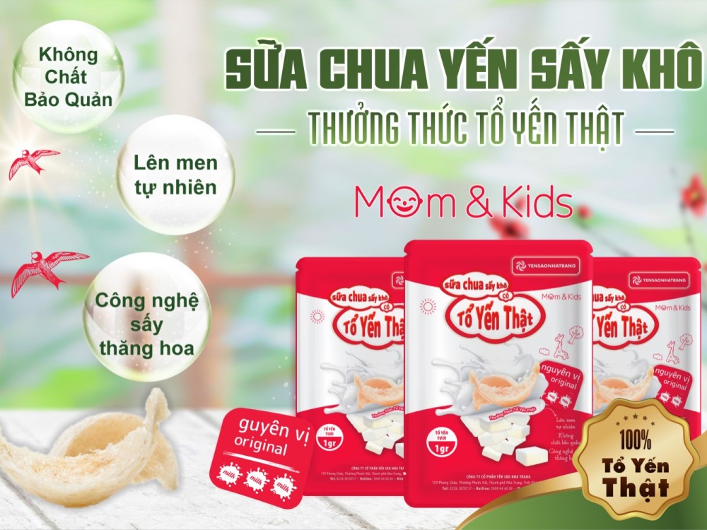 sữa chua sấy khô yến sào